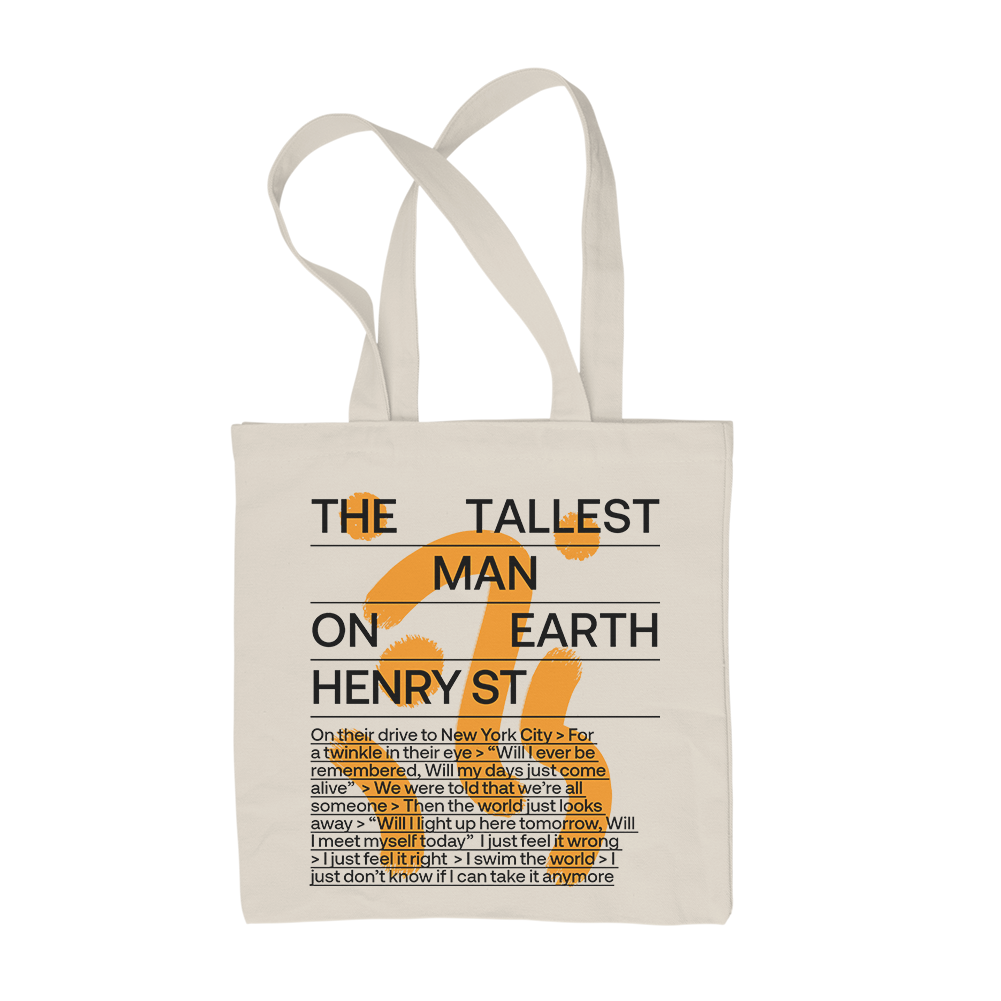 The Tallest Man On Earth (Orange Icon) Totebag