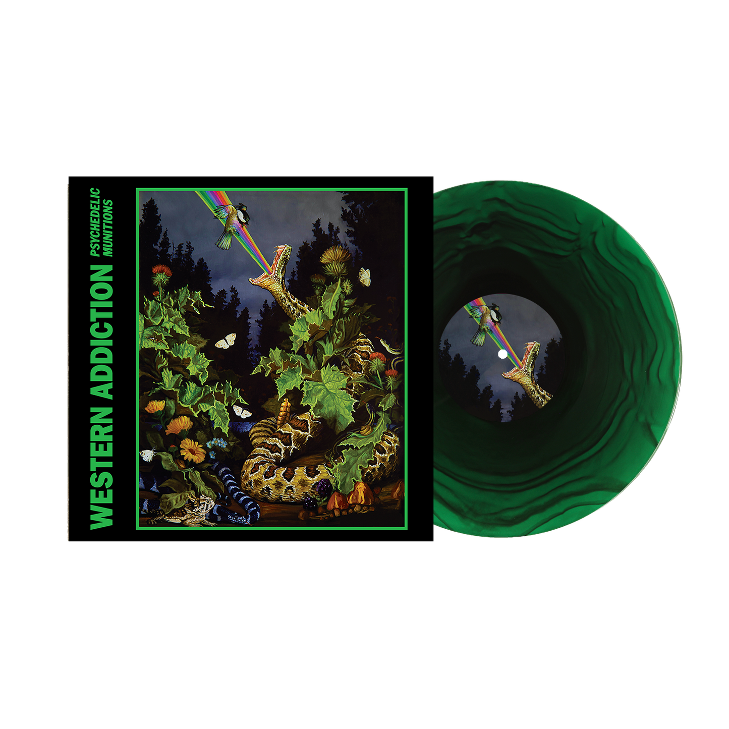 Western Addiction (Psychedelic Munitions) Green Ripple Vinyl