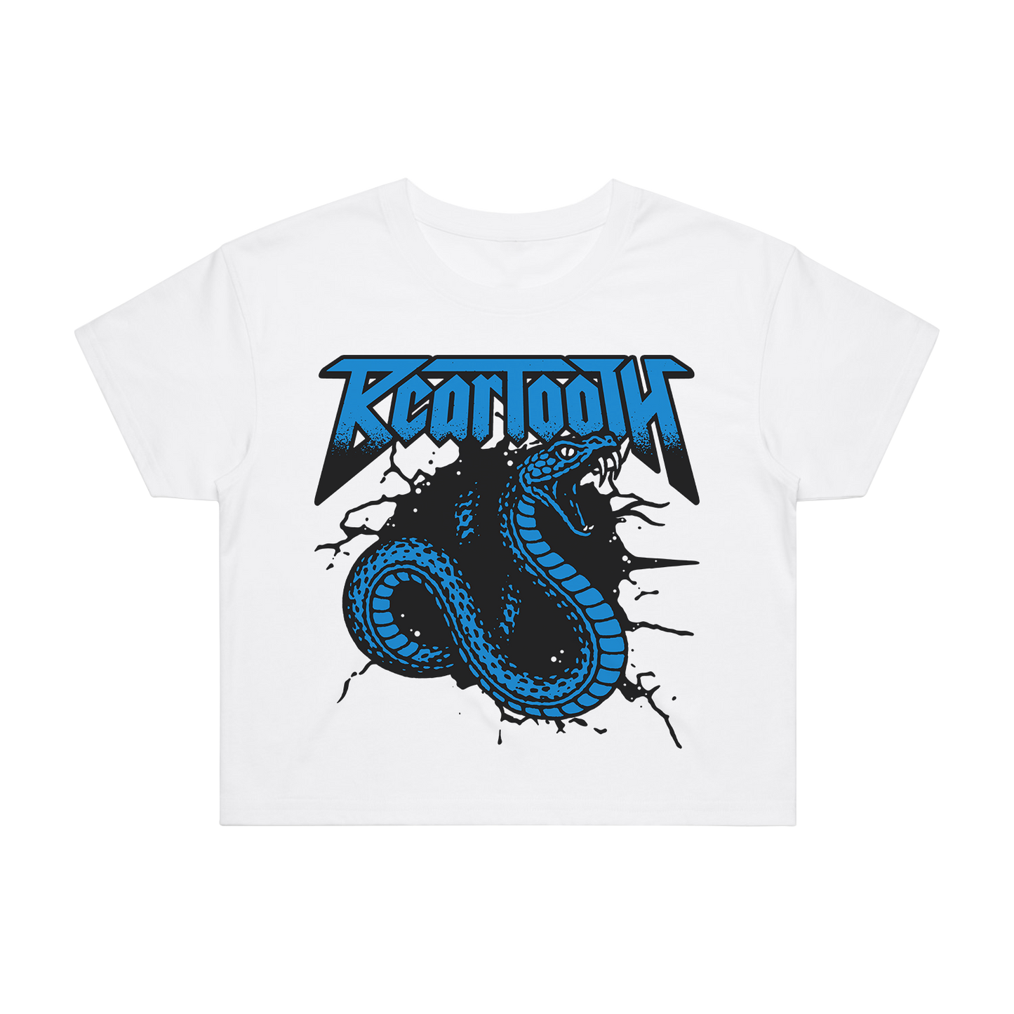 Beartooth (Blue Snake) Crop Top