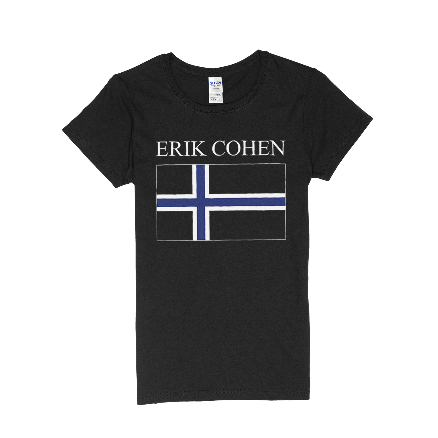 Erik Cohen (Flag Black) Fitted Girl T-Shirt