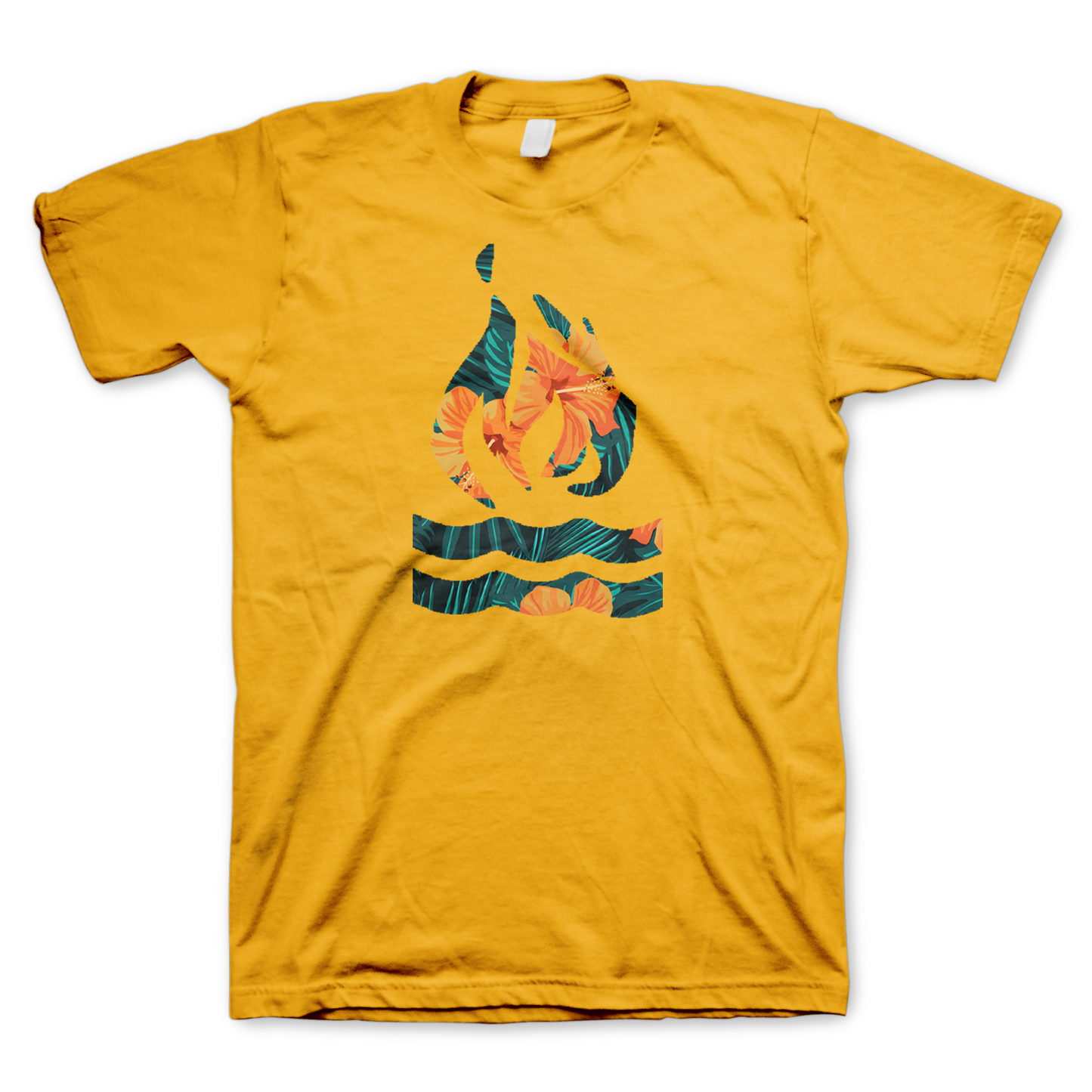 Hot Water Music (Floral Traditional Logo) T-Shirt