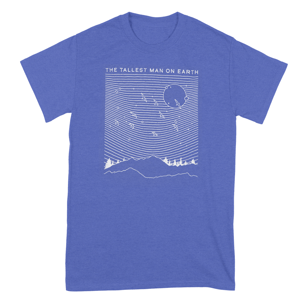 The Tallest Man On Earth (Striped Birds Blue) T-Shirt