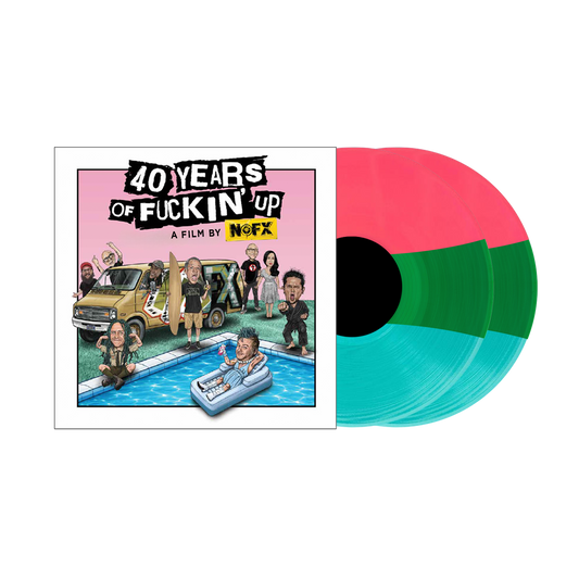 NOFX / Fat Mike (40 Years of Fuckin' Up: Soundtrack + Score) 2xPink/Green/Blue Stripe Vinyl