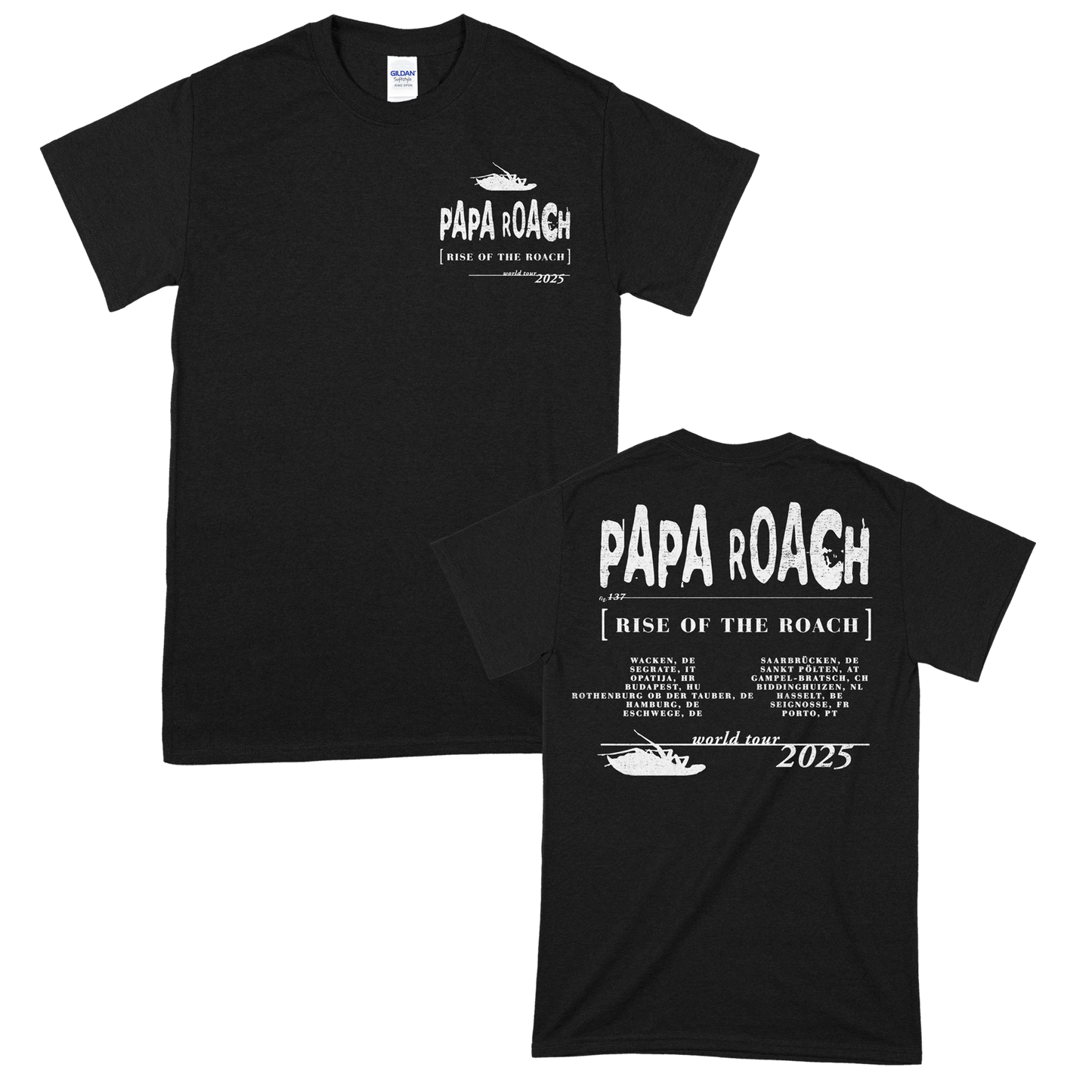Papa Roach (Rise Of The Roach Tour Aug 2025) T-Shirt