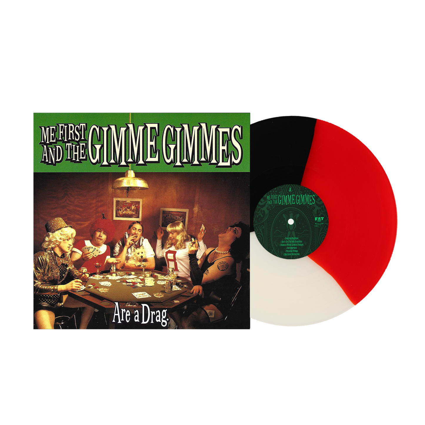 Me First and the Gimme Gimmes (Are A Drag) Black, White, and Red Tri-Color Vinyl
