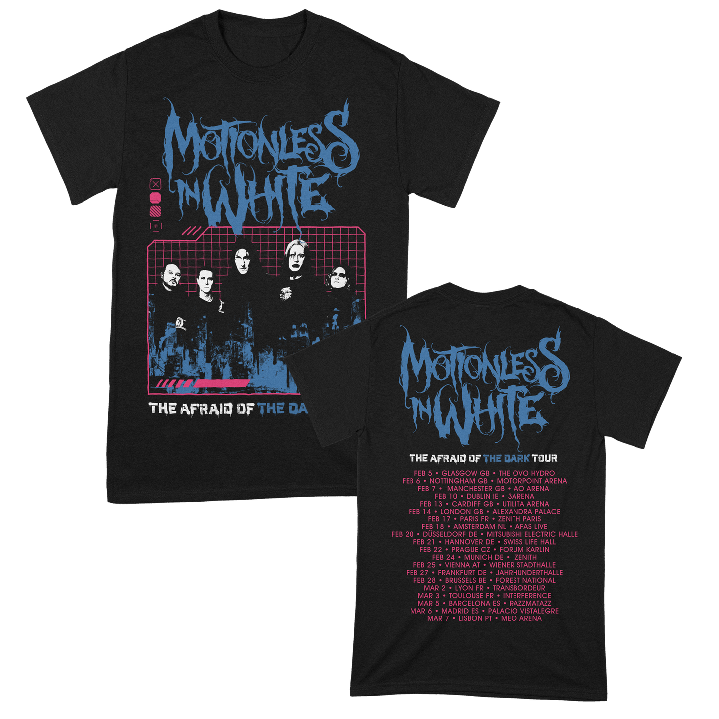 Motionless In White (Afraid Of The Dark Tour 2026) T-Shirt