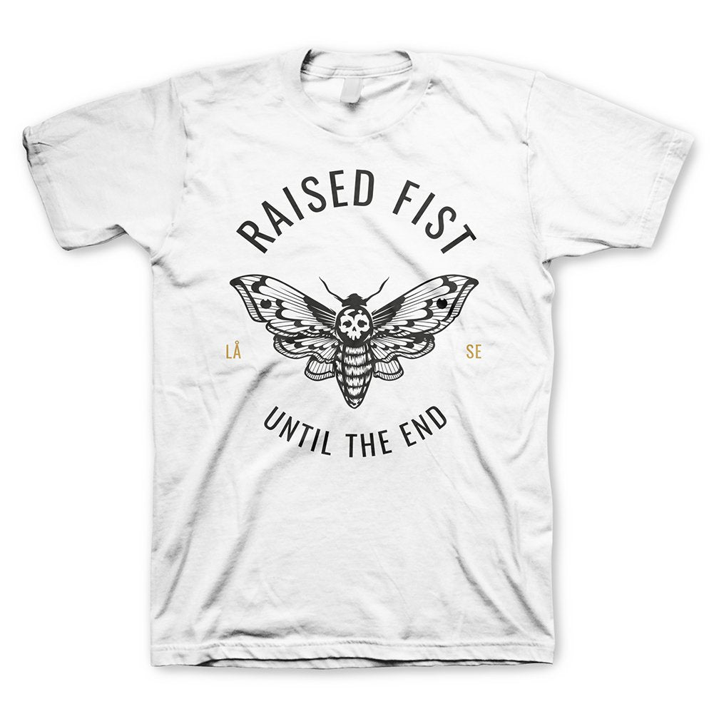 Raised Fist (Moth Until The End White) T-Shirt