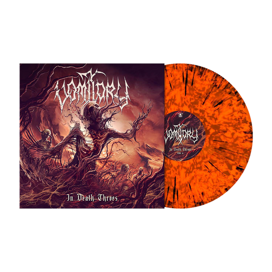 Vomitory (In Death Throes ) Neon-Orange/Black Dust Splatter Vinyl