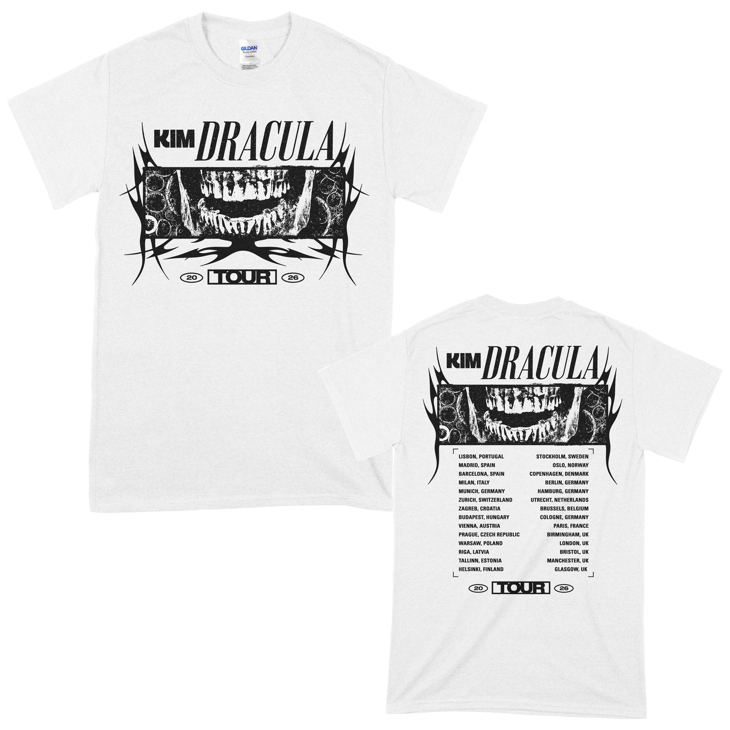 Kim Dracula (EU/UK Tour 2026 White) T-Shirt